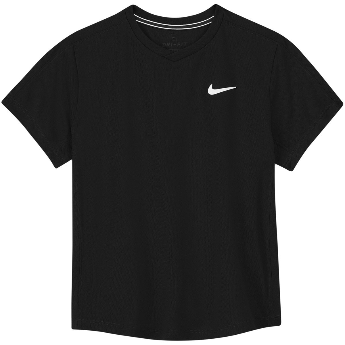 Se Nike Court Dri-Fit Junior T-shirt Black hos Tennisshoppen.dk